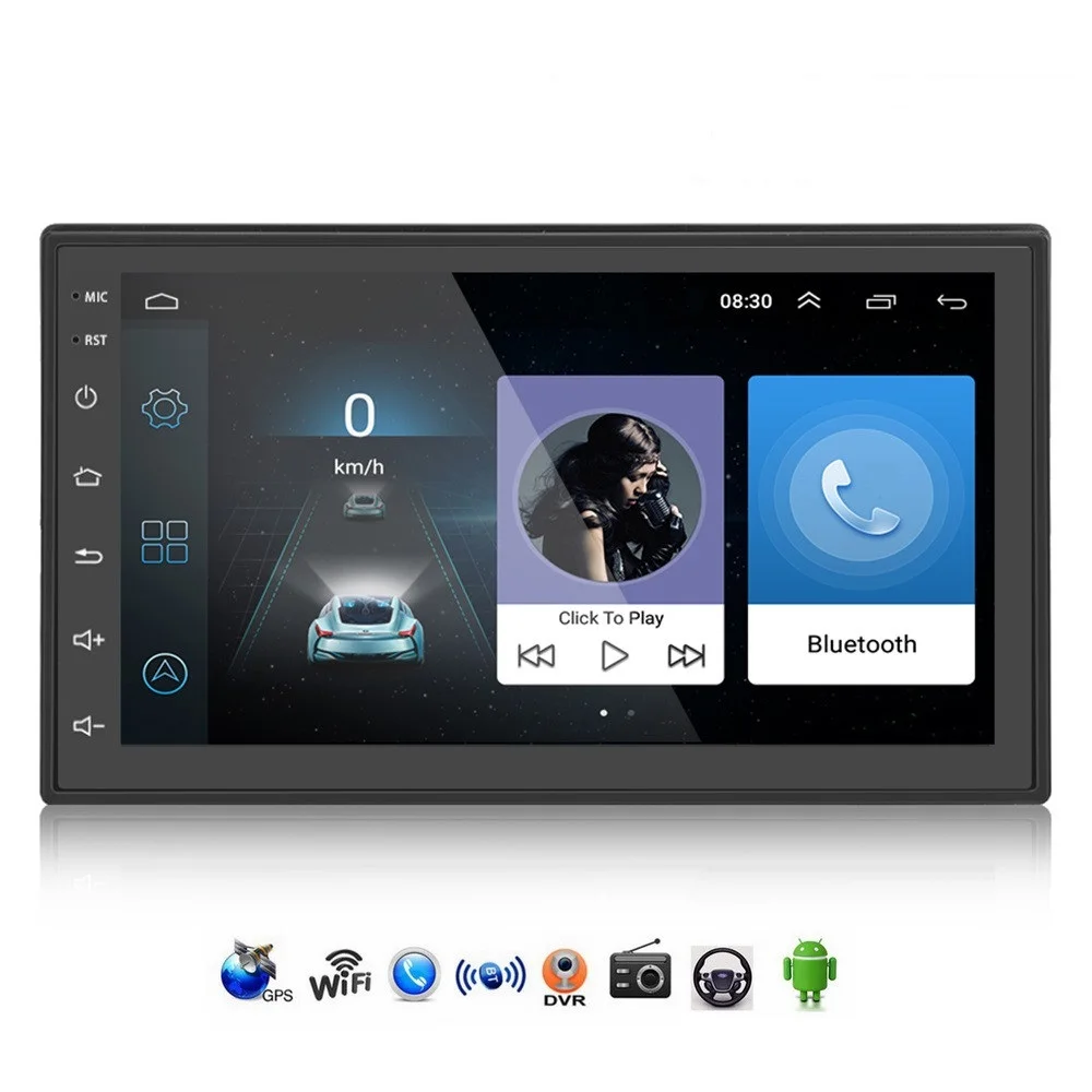 

8802 Android 8.0 Car Multimedia Player 2 DIN 7inch Touchscreen Car Player Bluetooth WiFi GPS Navigator FM Station Radio Player