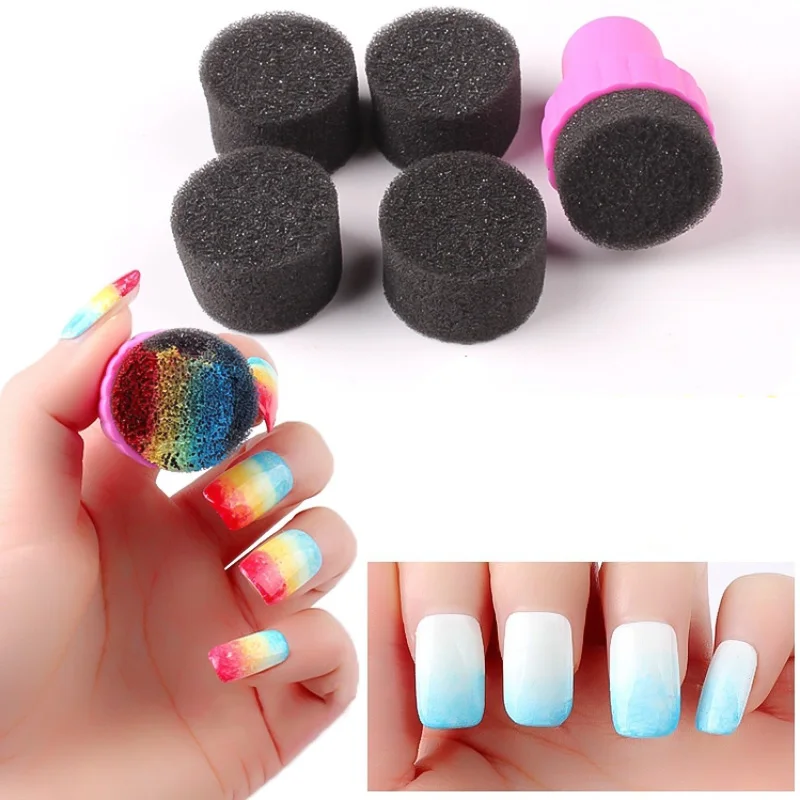 

WiRinef Nail Art Color Head Dotting Gradient Design Gradient Color Brush Replace Sponge Heads Manicure Tool