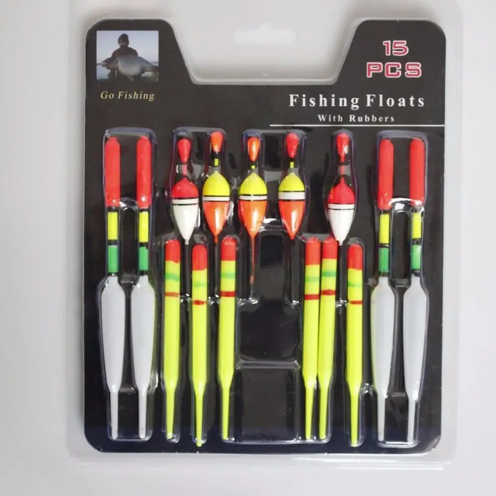 Buy 15PCS/Lot Mix Size Color Ice Fishing Float Bobber