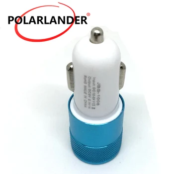 

2 rapid-charge Car Charger DC 12V-24V Mini 2 Colors to option Black Silver Golden For Normal USB phone Aluminium Dual USB