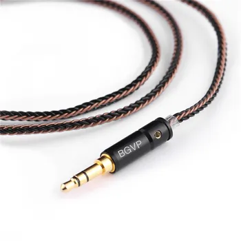

BGVP DX3 DS1 DMG 3.5mm OCC 8 Strands Braided MMCX Pin Headphone Earphone Cable with Microphone HiFi Audio Cable