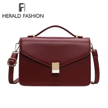 

Herald Fashion Women Luxury Handbags Quality Leather Female Shoulder Bag Casual Flap Bag Ladies' Messenger Bag Sac Mujer Bags