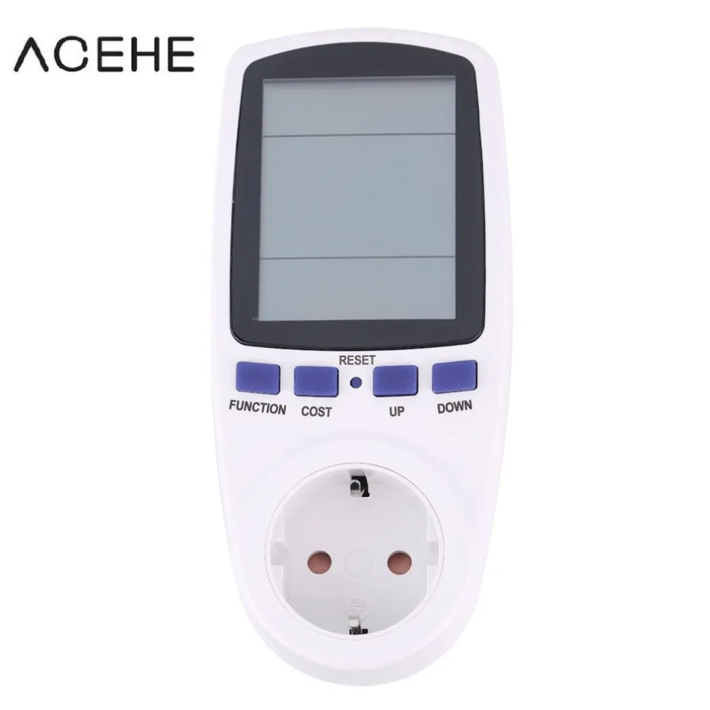

EU plug Digital Volt Voltage Wattmeter Power Analyzer Electronic Power Energy Meter Automatic Kwh Power Switch