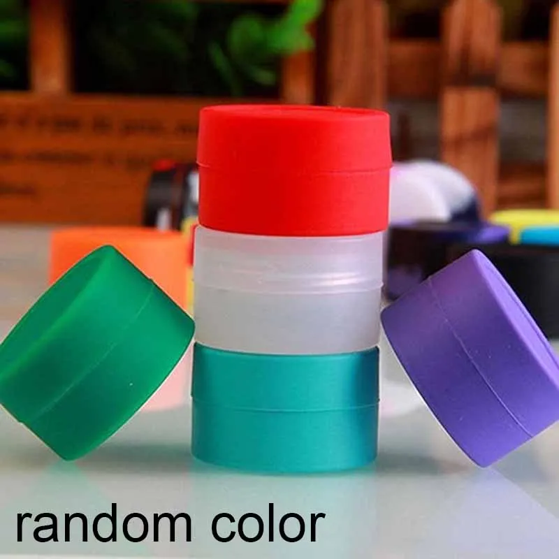 1 pc 3 ml/5 ml نونستيك سيليكون الحاويات غير عصا النفط الشمع جرة الداب صندوق تخزين سيليكون جرة