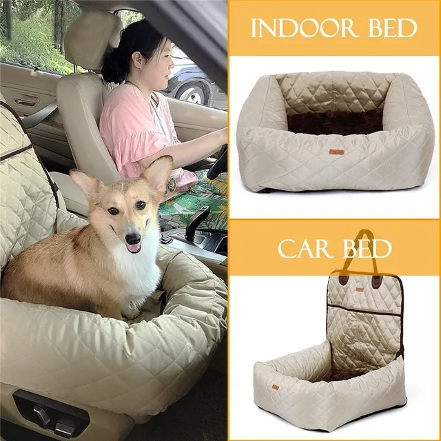 2 In 1 Pet Dog Folding Car Seat  1