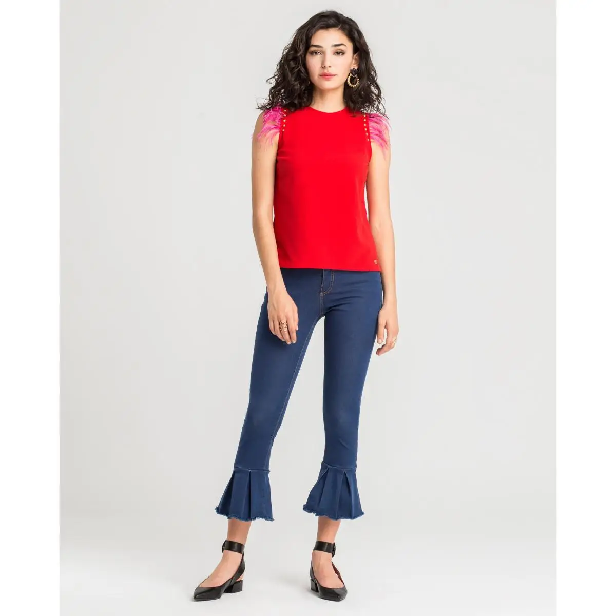 CUPLE WOMAN TEXTILE TROUSERS PANT. Ковбойский маховик ковбой темно синий |Куртки| |
