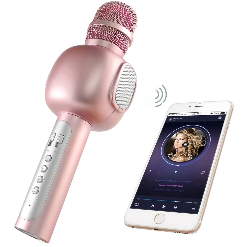 Excelvan Bluetooth беспроводной микрофон портативный динамик KTV для домашней вечеринки