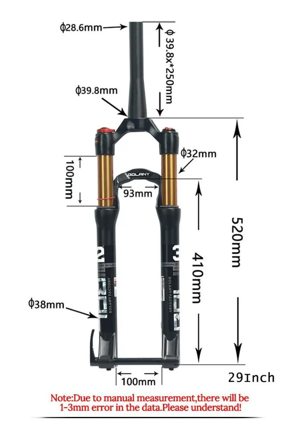 MTB вилы 100 mmTraver 32 RL 29er дюймовая подвеска вилка, замок прямые конические через ось для быстрого разъединения для Велосипедный спорт Accesorios