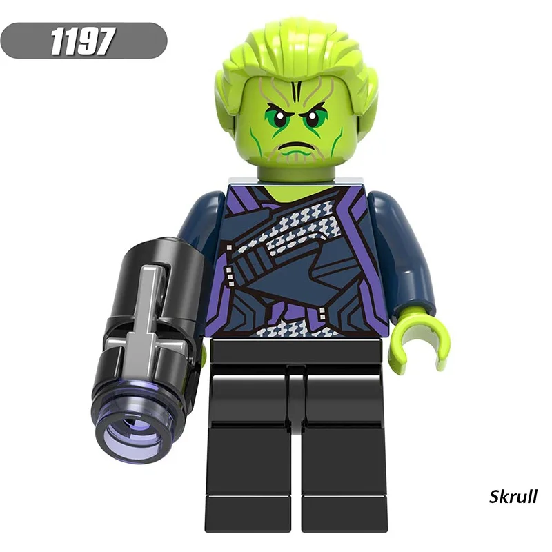 LegoING Super Heros капитан Марвел минифигурный Erva Skrull Ник фури Коулсон Брон рогг