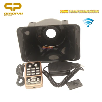 

Universal Wireless Remote Control Alarm Horn 100W 200W 400W 600W 800W Police Siren Mic System Adapter Car Speaker Megaphone AUTO