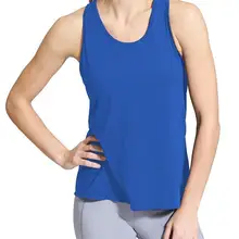 Для женщин круглый средства ухода за кожей шеи без рукавов Твердые Фитнес Майка для занятий йогой, обычный летний топ Модный пуловер