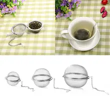 Шарики для приправ из нержавеющей стали, Чайный фильтр, чайные инструменты, запирающие специи в форме яйца, сетчатый ситечко для заварки чая