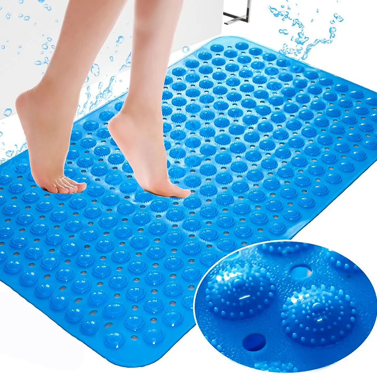 Резиновый массажные коврики. Нескользящий коврик для ванной BABYONO non-Slip Bath mat. Коврик для ванной Anti Slip mat. Массажный коврик / нескользящий коврик для душа. Силиконовые коврики для ванной комнаты.