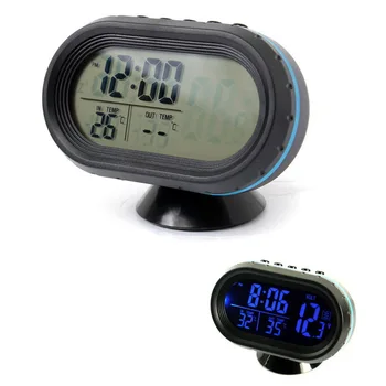 

Car accessories Car Thermometer Digital Clock DC12-24V LED Voltage Tester for saab 9-3 9-5 93 95 900 9000