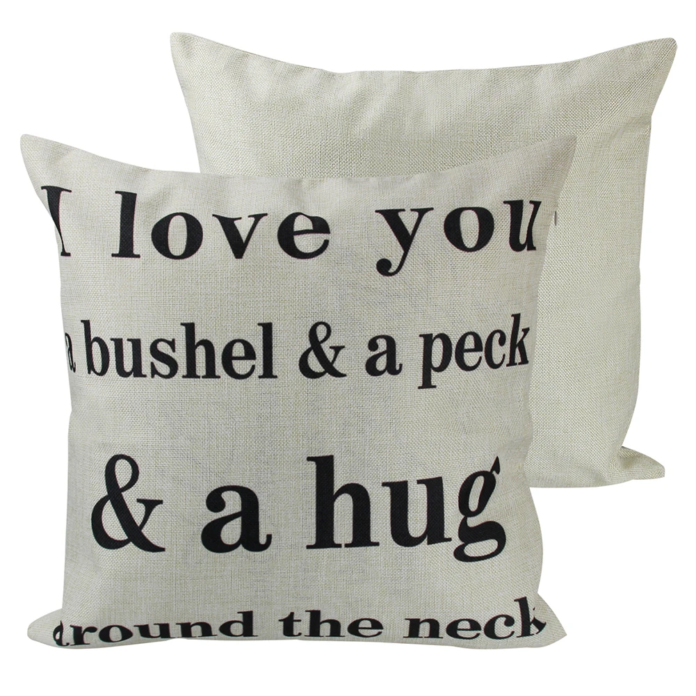 Наволочка для подушки I Love You A Bushel And Peck индивидуальная наволочка из смесового
