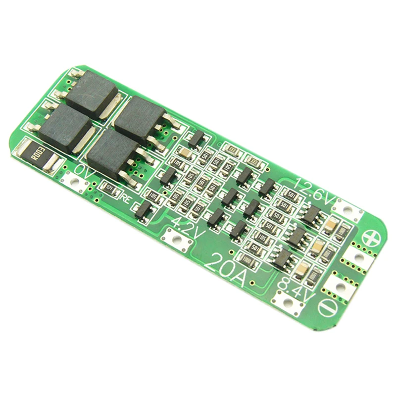 

20A Li-ion Lithium Battery 18650 Charger PCB BMS Protection Board 12.6V Cell 59x20x3.4mm Module