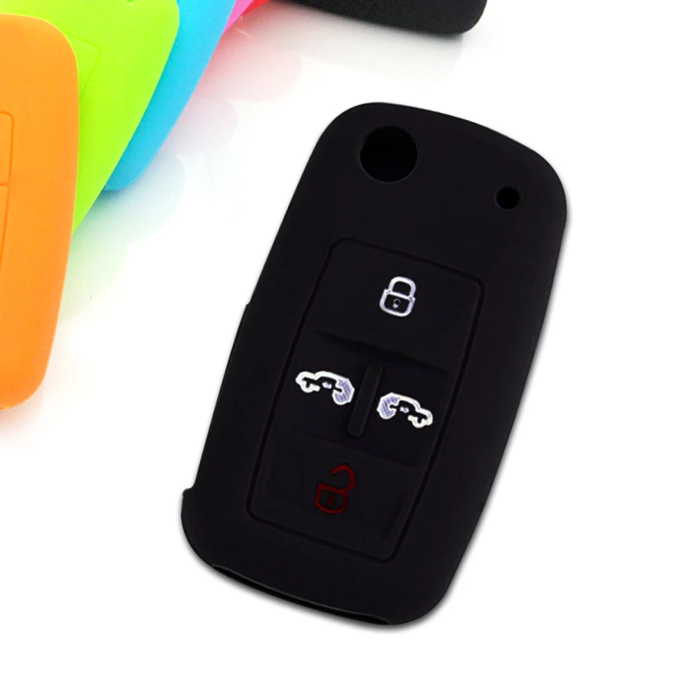 Силиконовый чехол книжка для автомобильного ключа Volkswagen VW Sharon Floding защитный 4