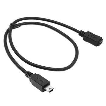 

10pcs/lot CY 50cm 150cm 2pcs USB 2.0 Hi speed Mini USB 5Pin Male to Female Extension Adapter Cable Black