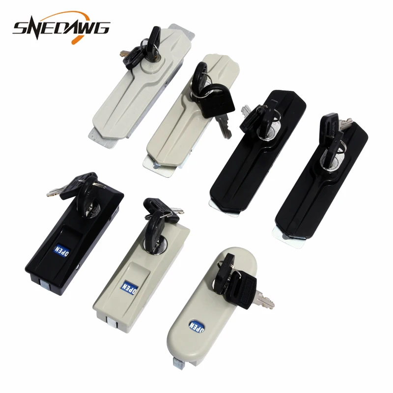 

WT9700 Cabinet Lock with Key Plastic Metal Industrial Distribution Box Plane Lock Safety Mailbox Flat Steel Cabinet Lock