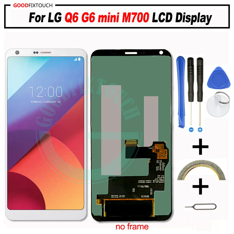 ЖК дисплей 5 дюйма для LG Q6 M700 M700A G6 Mini сенсорный экран с дигитайзером сменный