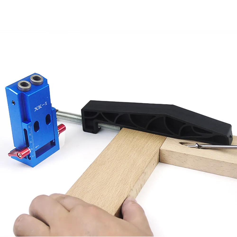 1Set New Drill Bit Accessories Mini Kreg Style Pocket Hole Jig Kit System Woodworking Joinery Step Wood Job Tool Set With Box L2 1Set New Drill Bit Accessories Mini Kreg Style Pocket Hole Jig Kit System Woodworking Joinery Step Wood Job Tool Set With Box L2