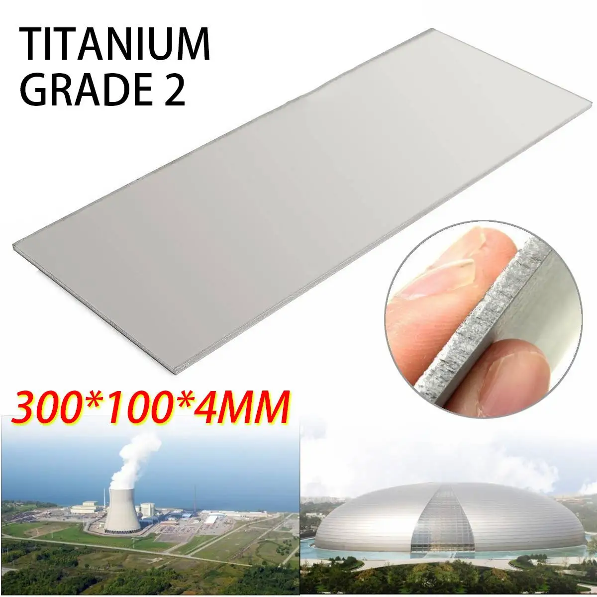 Goede 4mm Dikke Titanium Plaat Plaat 6al 4 v Grade 2 Ti Gr.5 Zilver Metalen Plaat Plaat 100X300mm bouwmateriaal Metalen Titanium plaat