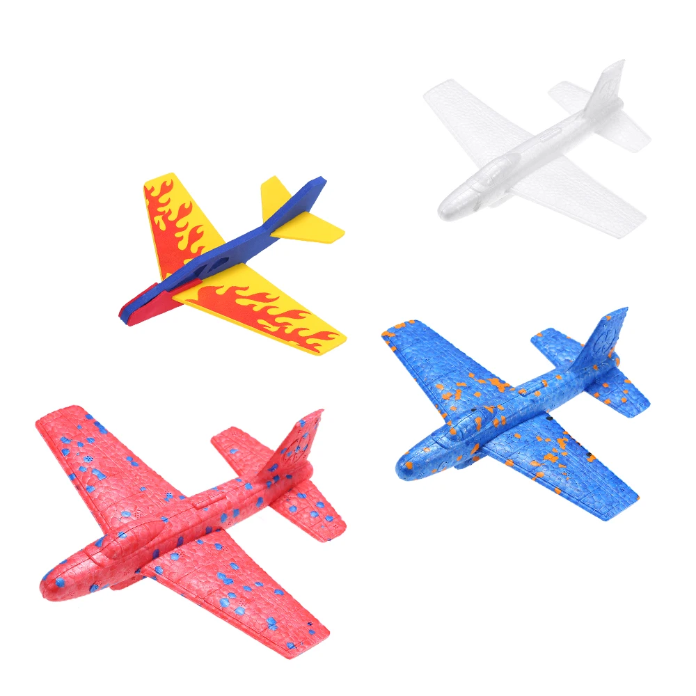 

Children Hand Throw Launch Plane Model Outdoor Handmade Flying Glider Airplanes Foam Roundabout Aircraft Fighting Toys for Kids