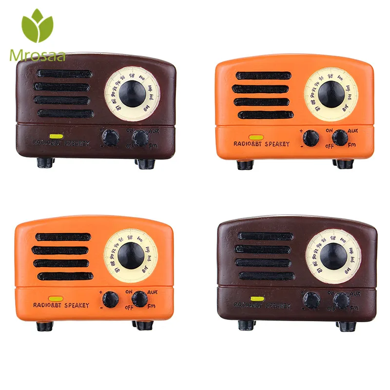 DIY Hand Cranked Retro Radio Music Box Classical Wooden Box Vintage