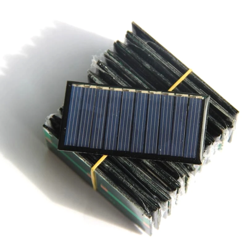 

5V 50MA Mini Solar Panel Polycrystalline Solar Cell DIY Solar Charger For 3.6V Battery Education 60*30MM Epoxy 100pcs