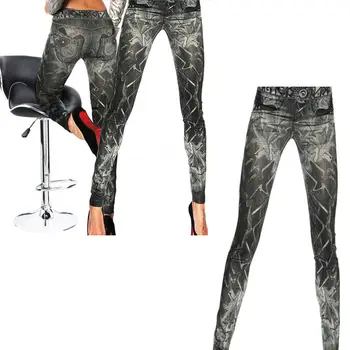 

Women Spring Sexy Skinny Stretch Leggings Ladies Autumn High Waist Printed Slim Leggings