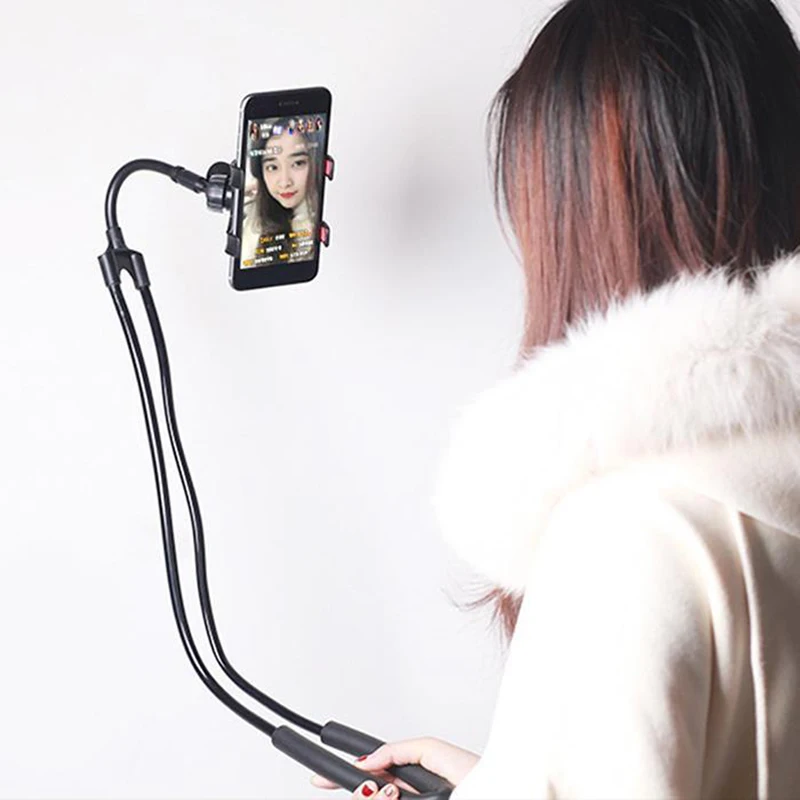 كسول الرقبة حامل هاتف الوقوف العالمي هاتف محمول مكتب جبل قوس فون سامسونج Xiaomi مرنة حامل هاتف تخزين الرف