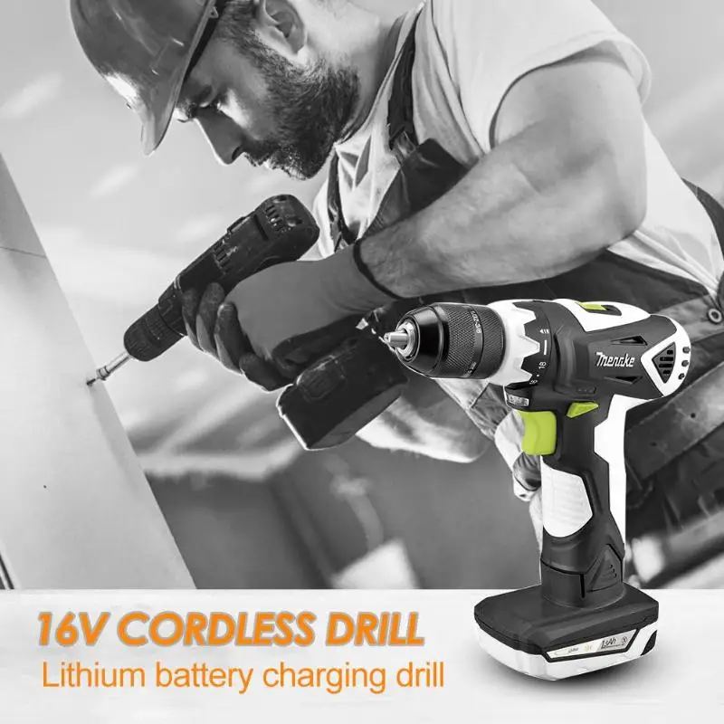 

16V Cordless Lithium Electric Drill Household Multi-function Screwdriver built-in lithium battery EU US Plug
