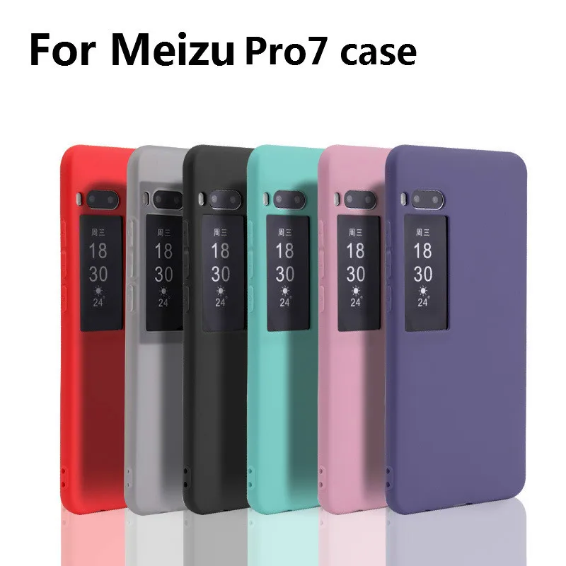 Силиконовый чехол для Meizu Pro7 из мягкого ТПУ задняя крышка Pro7plus матовый однотонный