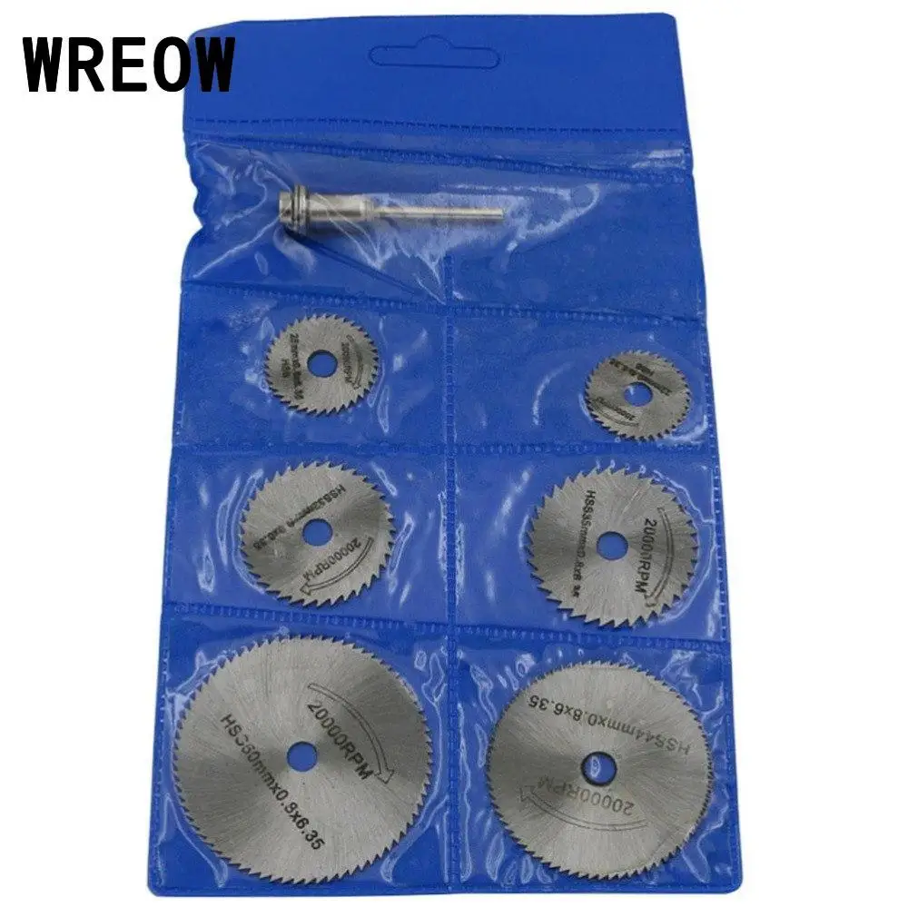 7PCS HSS Rotary Circular Saw Blades Tool Cutting Discs 3.2mm New Portable Rotary Tool Circular