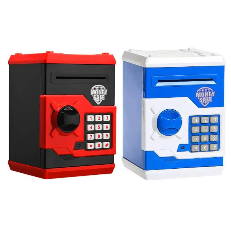 

Electronic Piggy Bank ATM Password Money Box Cash Coins Saving Box ATM Bank Safe Box Automatic Deposit Banknote Christmas Gift