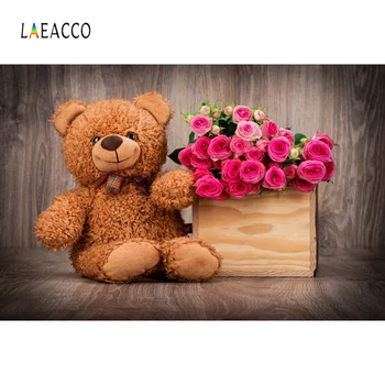 

Laeacco Wooden Flore Baby Beer Toys Backdrop Photography Backgrounds Customized Photographic Backdrops For Photo Studio