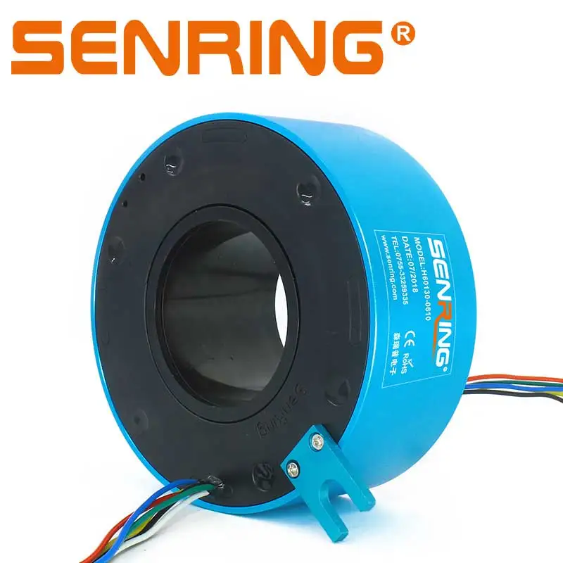 

Large Diameter Rotary Joints 130mm Bore size 60mm of Through Bore Slip Ring 6 Wires 10A Electric Current Transmit