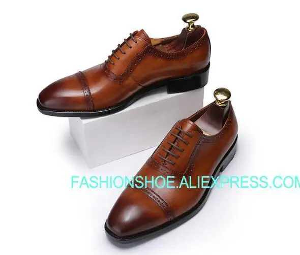 

Handmade Carved Brogue Formal Business Shoes Genuine leather Mens Formal Suit Dress Oxfords