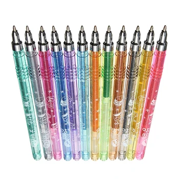 

1Set 12 1.0mm colors Glitter Gel Pens for Crafts Scrapbooking DIY Gift Card