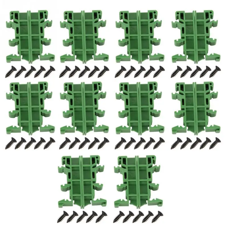 

10sets 35mm PCB DIN C45 Rail Adapter Circuit Board Mounting Bracket Carrier Tool