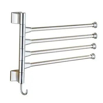 

Movable Four-bar towel rack Polished Stainless Bathroom Kitchen Towel Rack Holder Hardware Accessory