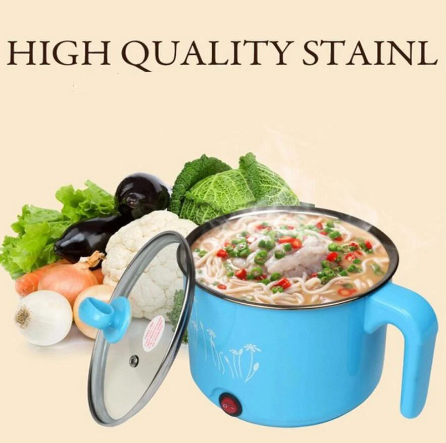 

Multi-function Electric Skillet Noodles Rice Cooker Thermal Insulation Cooking Pot Pan Food Container Electric Heating Lunchbox