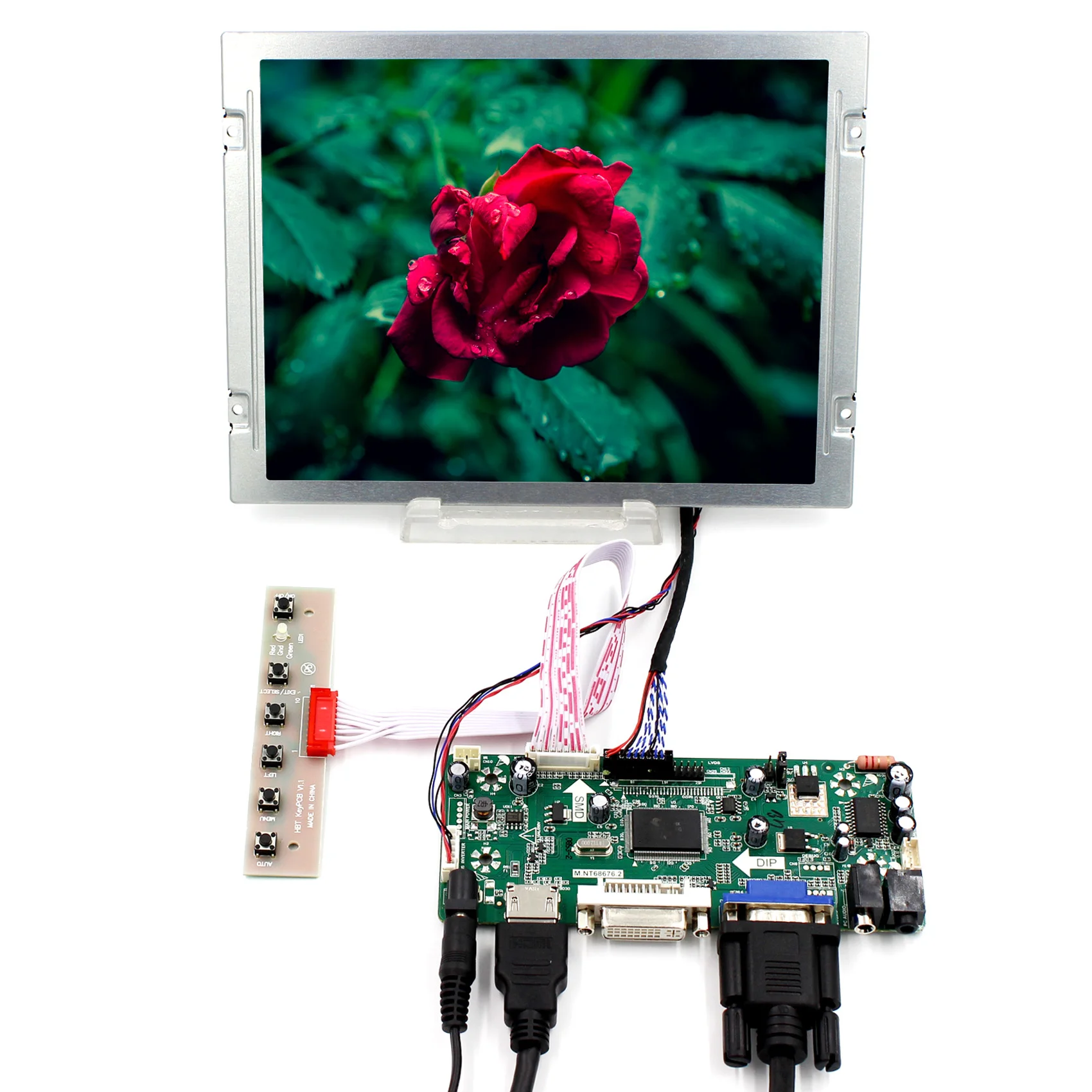 HDMI+DVI+VGA+Audio Controller Board with 8.4inch LCD Display AA084SC01 800x600