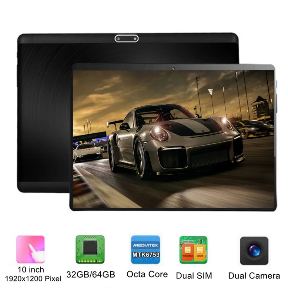 10 дюймовый планшет KUHENGAO IPS с закаленным стеклом 4G LTE Wi Fi 32/64 ГБ Android 7 0 GPS камера