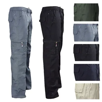 

Camping Hiking Army Cargo Combat Military Mens Straight Trousers Pants Casual Outdoor Work wear Pockets Warehouse Trouser Hot