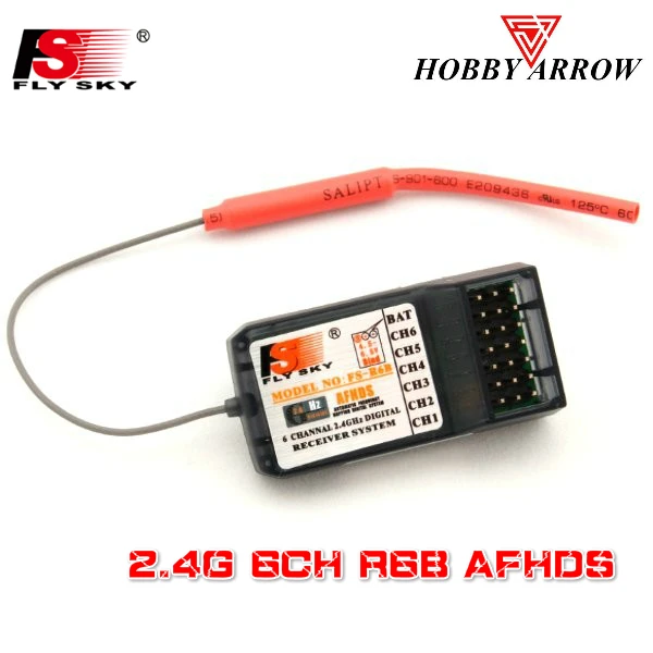 

FlySky 2.4G 6CH R6B RC AFHDS Receiver for FlySky i6 i10 T6 CT6B TH9x Transmitter Remote Controller Spare Parts