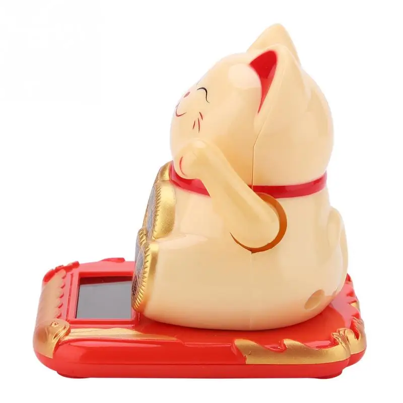 Maneki Neko на солнечной энергии счастливый кот удачи для дома автомобиля ресторана