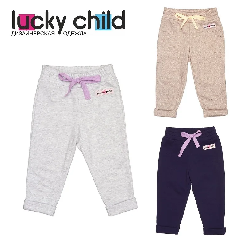 Штанишки Lucky Child с начёсом для девочек арт. 54-14f (Любимая девочка) [сделано в России