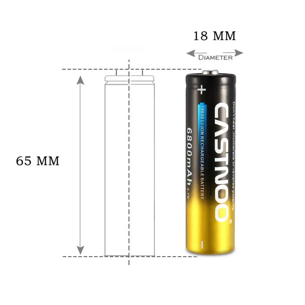 6800mAh Li ion 3 7 V литиевая аккумуляторная батарея 18650 хорошего качества|Портативные