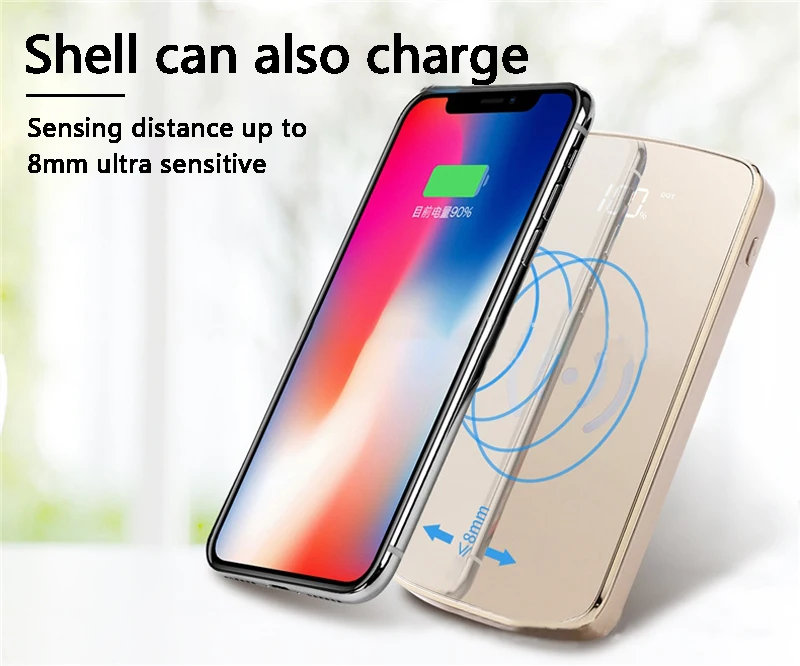 Hot sale of the latest large capacity 20000mAh fashion wireless charging mobile power charging treasure mobile phone charger Hot sale of the latest large capacity 20000mAh fashion wireless charging mobile power charging treasure mobile phone charger